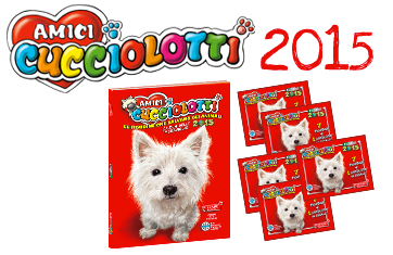 Amici Cucciolotti 2015 Empty Album + 2 Packs Stickers Pizzardi